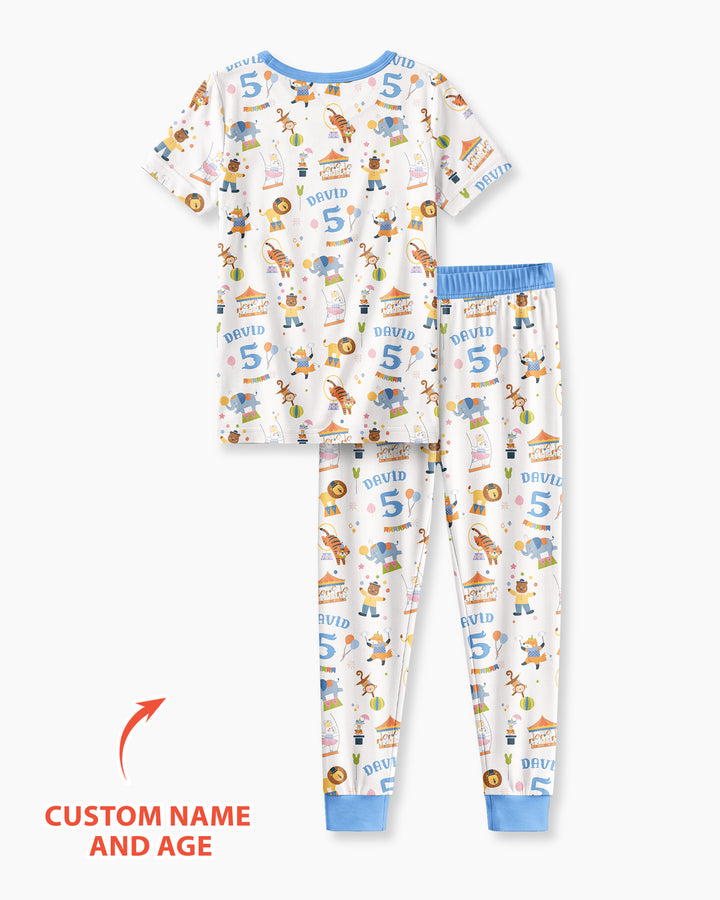 CUSTOM Template Bamboo Two Piece Short Sleeve Pyjamas Set
