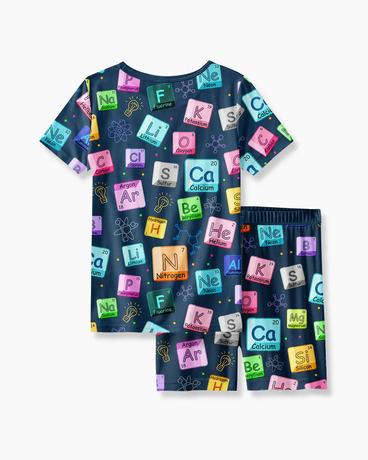 Science Elements Bamboo Two Piece Short Sleeve Shorts Pajama Set