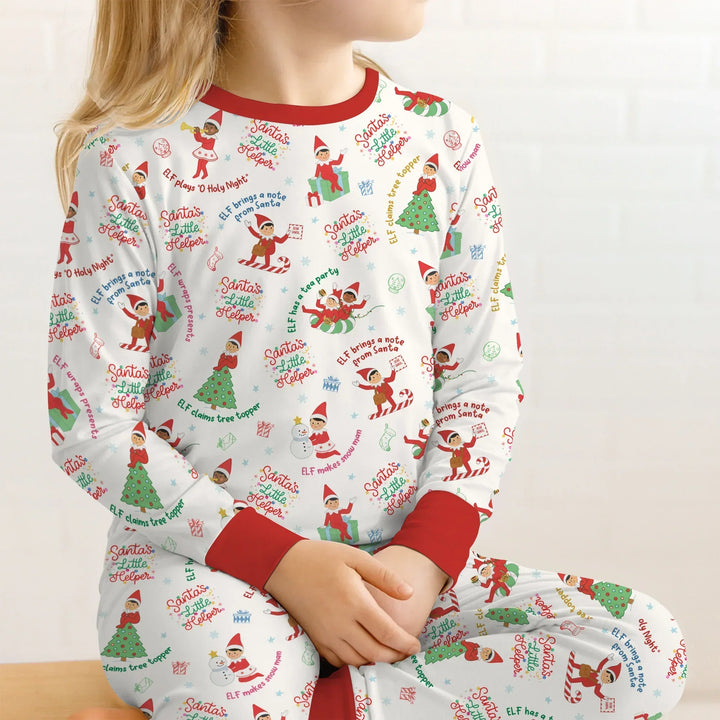 Christmas Elf Bamboo Two Piece Long Sleeve Pajama Set