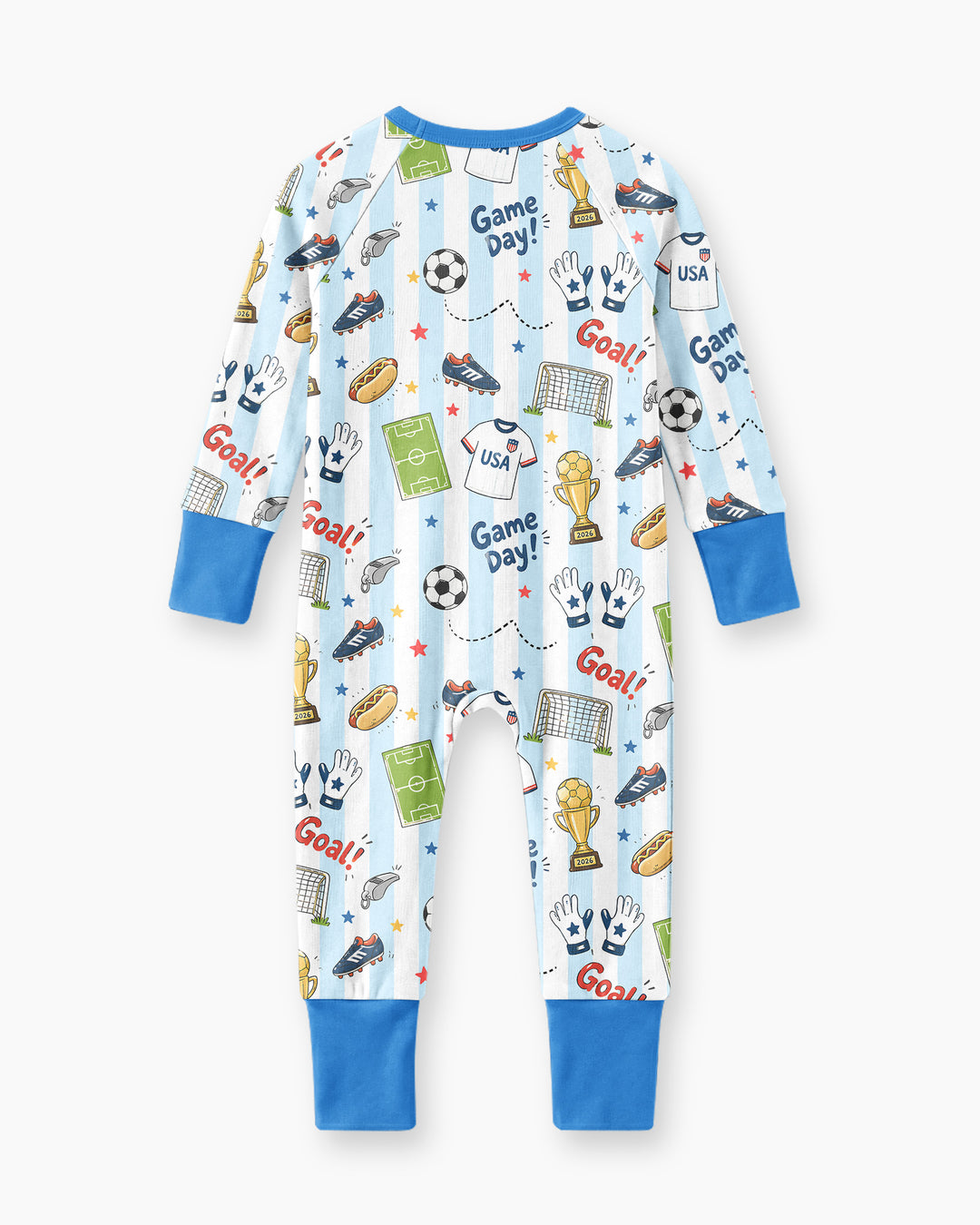 Striped Soccer Game Day Family Matching Bamboo Convertible Zippy
