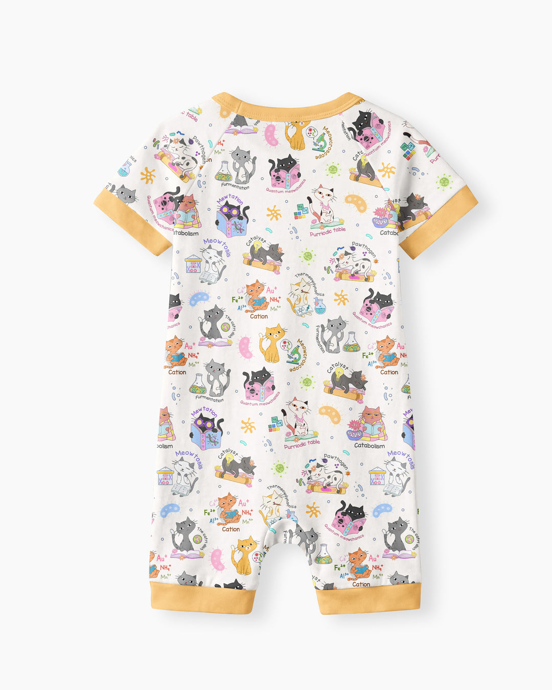 Funny Cat Love Scientist Bamboo Shorty Zippy