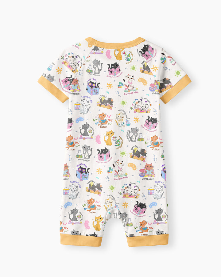 Funny Cat Love Scientist Bamboo Shorty Zippy