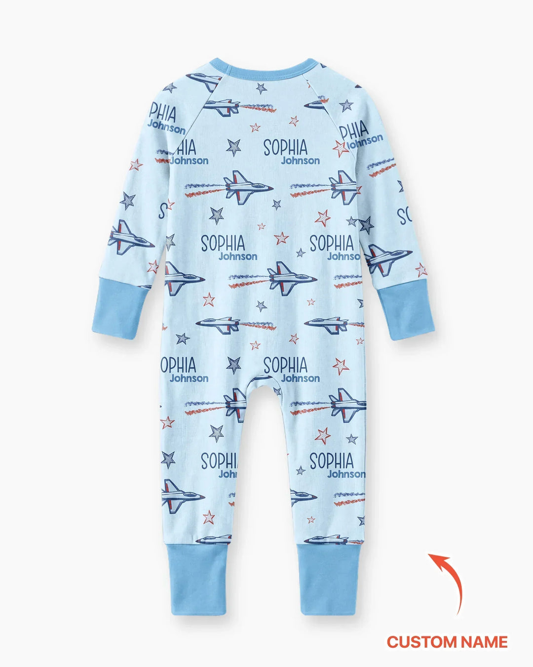 Patriotic American Flag Jet Fighter Bamboo Convertible Zippy