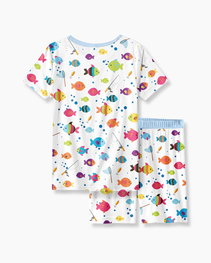 Template Bamboo Two Piece Short Sleeve Shorts Pyjamas Set