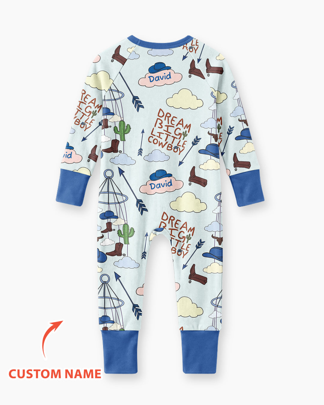 Litlle Cowboy Sis Bro Matching  Bamboo Convertible Zippy