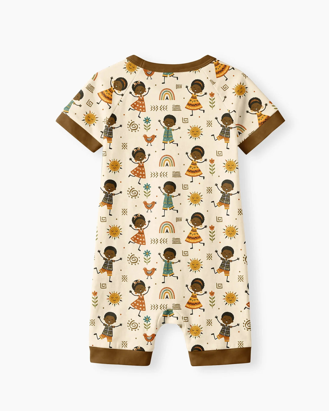 Cute African Heritage Bamboo Shorty Zippy