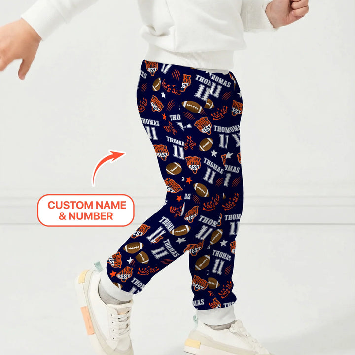 Custom Name Football Good Better Best Bamboo Jogger
