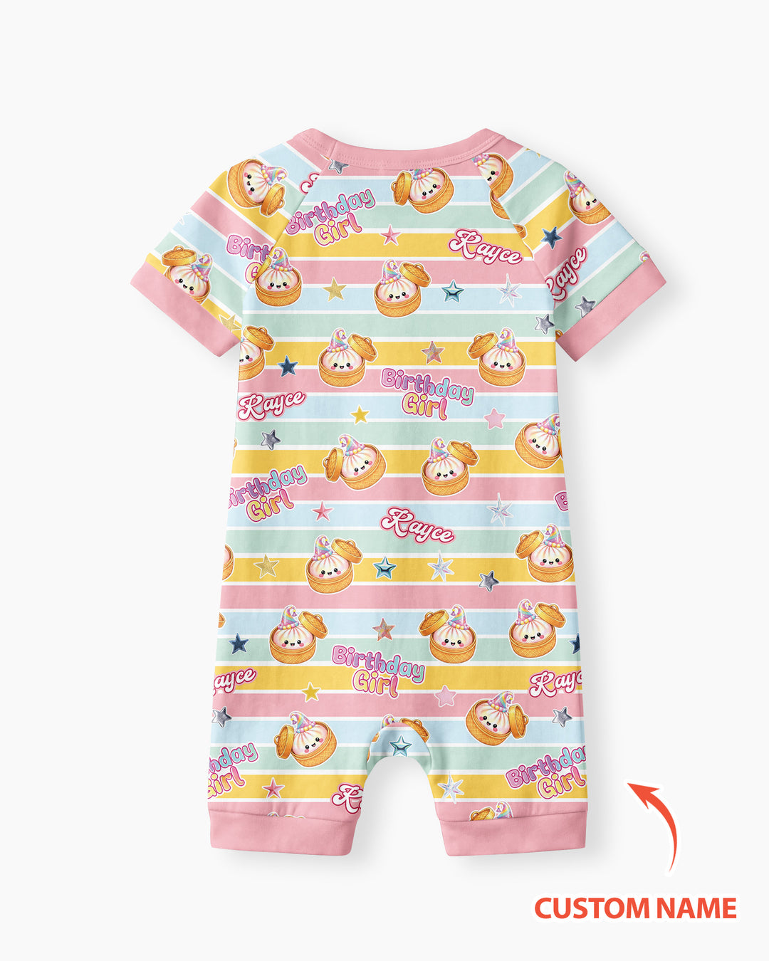 Custom Dumpling Birthday Girl  Bamboo Shorty Zippy