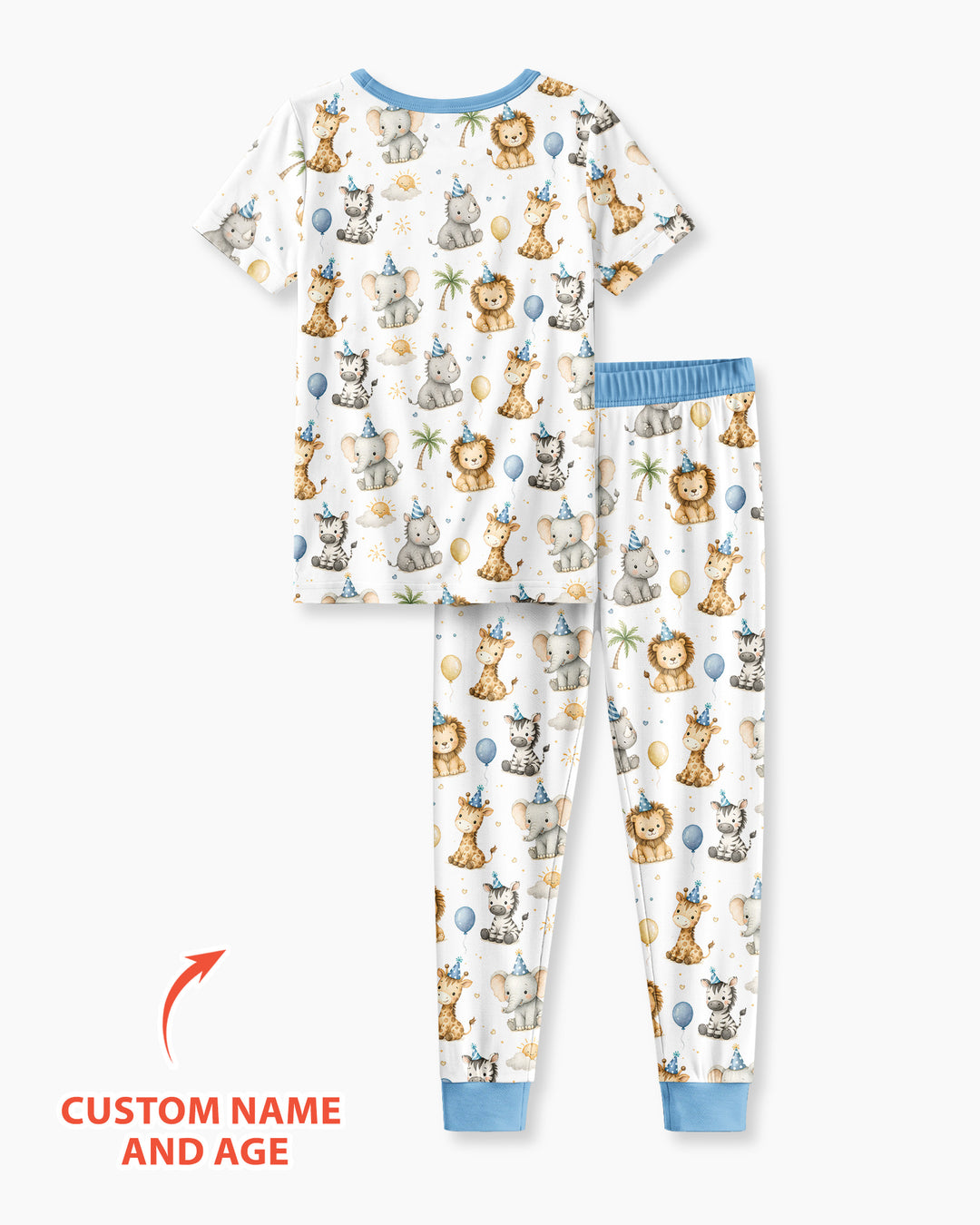 CUSTOM Template Bamboo Two Piece Short Sleeve Pyjamas Set