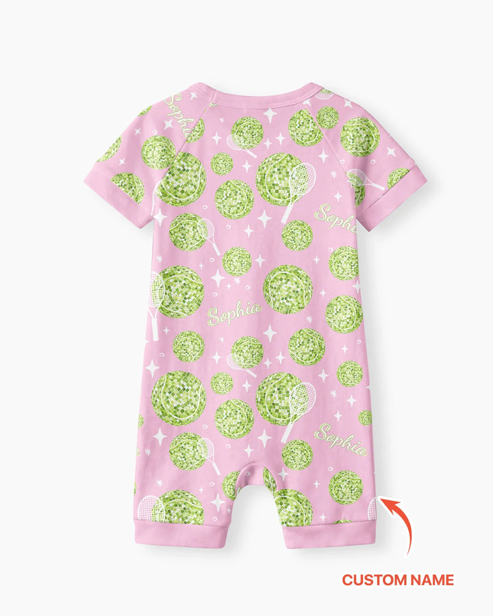 Tennis Disco Girl Party Matching Bamboo Shorty Zippy