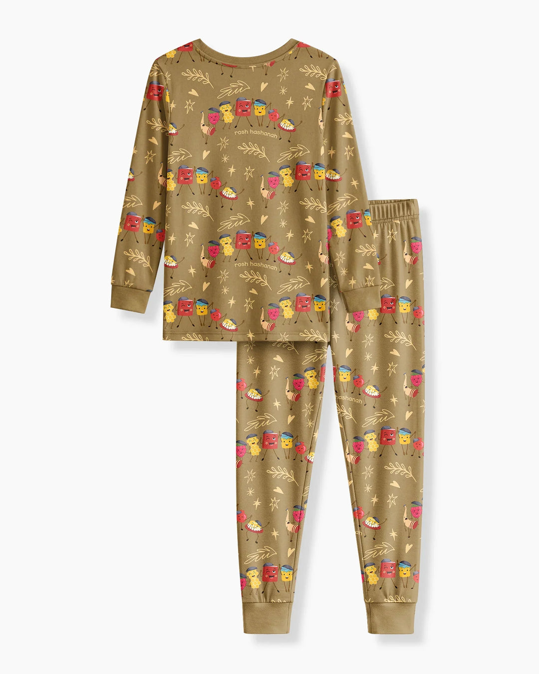 Let's Celebrate Rosh Hashanah Bamboo Two Piece Long Sleeve Pajama Set
