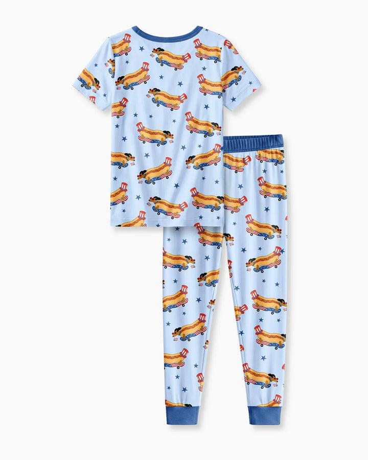 American Hot Dog Bamboo Two Piece Short Sleeve Pajama Set