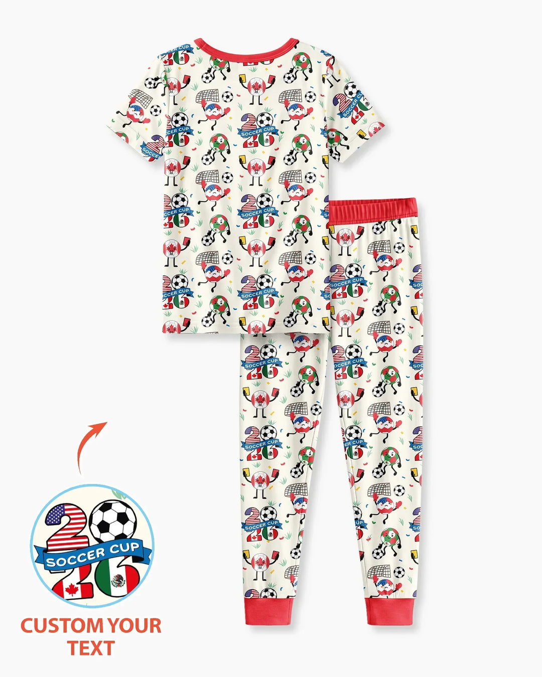 Soccer Squad 2026 Bamboo Two Piece Short Sleeve Pajama Set
