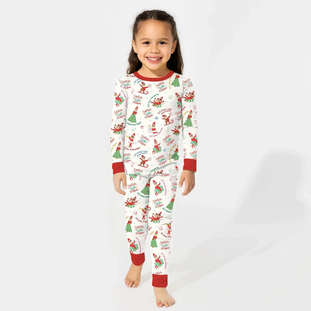 Christmas Elf Bamboo Two Piece Long Sleeve Pajama Set