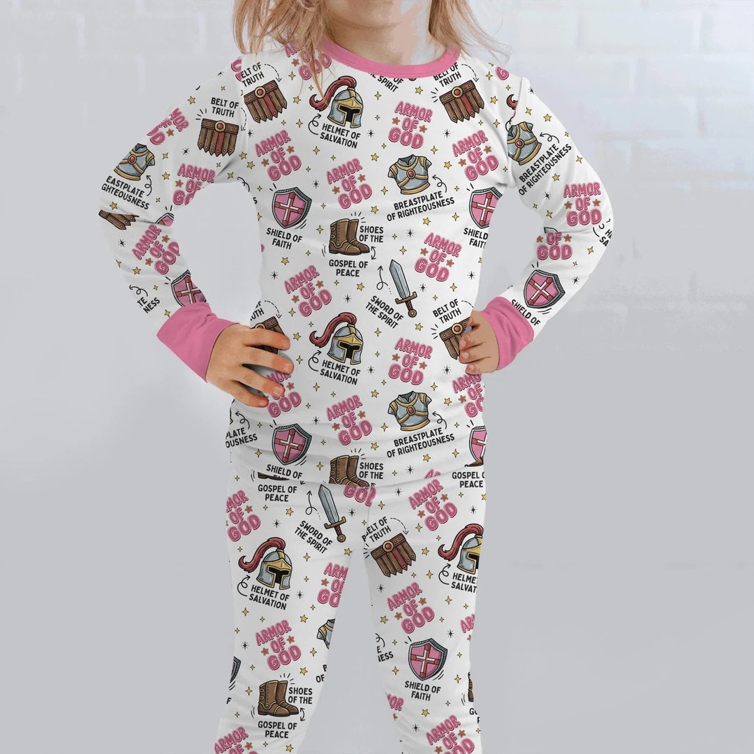 Armor of God Bamboo Two Piece Long Sleeve Pajama Set