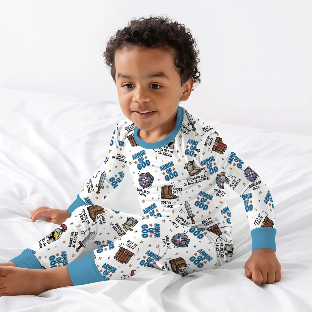 Armor of God Bamboo Two Piece Long Sleeve Pajama Set