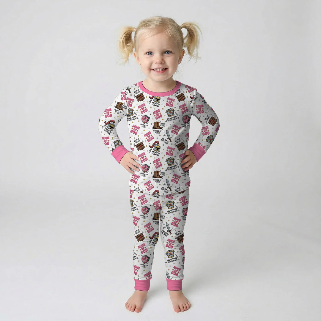 Armor of God Bamboo Two Piece Long Sleeve Pajama Set