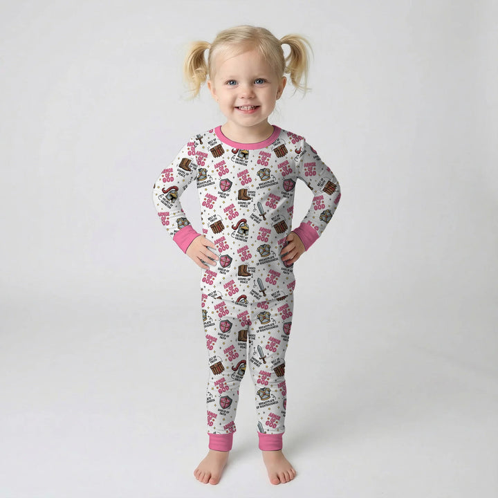 Armor of God Bamboo Two Piece Long Sleeve Pajama Set