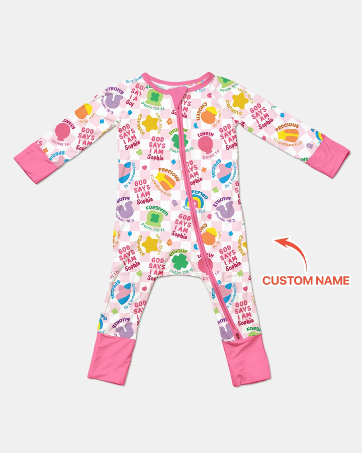 God Says I Am St. Patrick’s Day Custom Name Family Matching Bamboo Convertible Zippy