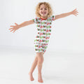 Holly Jolly Two Piece Short Sleeve Shorts Pajama Set , Holly Jolly Two Piece Short Sleeve Shorts Pajama Set - 12-18M / Red