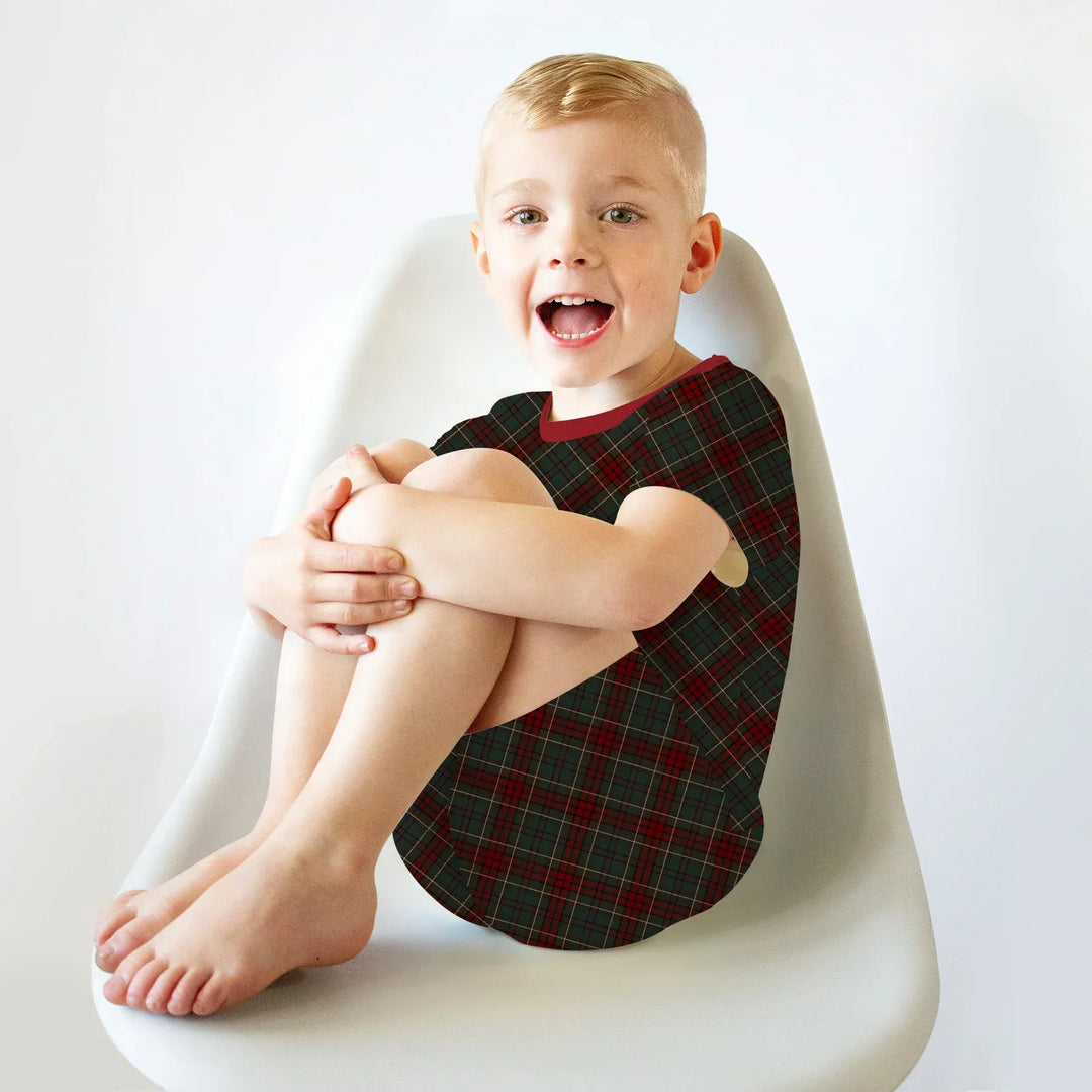 Merry Plaids Bamboo Two Piece Short Sleeve Shorts Pajama Set
