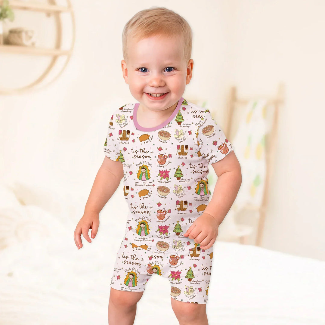 Our Lady of Guadalupe Bamboo Two Piece Short Sleeve Shorts Pajama Set