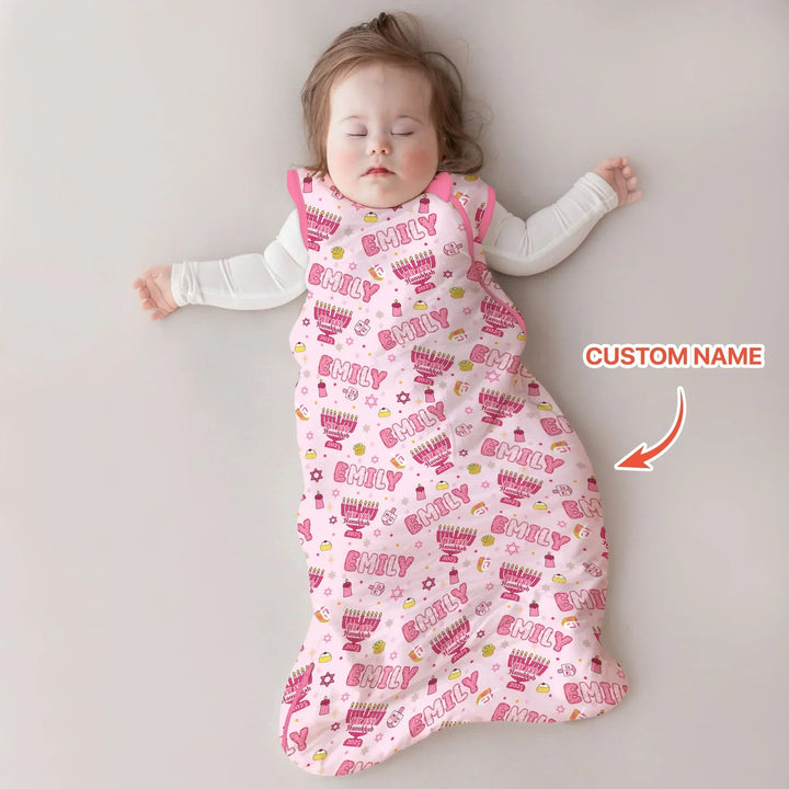 Custom name My First Hanukkah 2025 Bamboo Sleep Bag