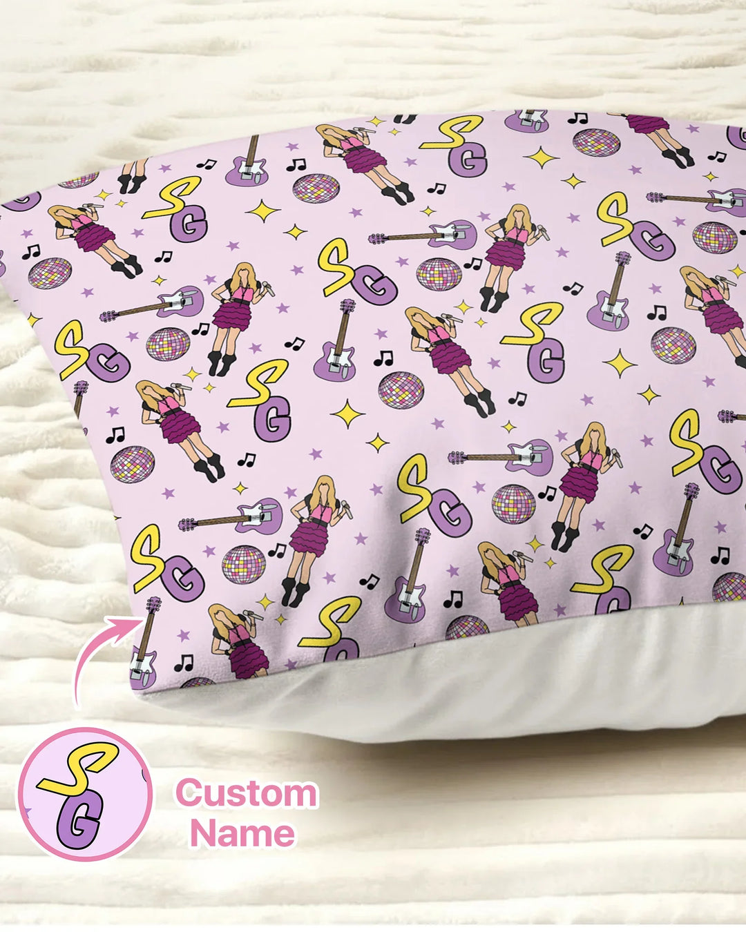 Custom Name Mini Rockstar Pillow Case