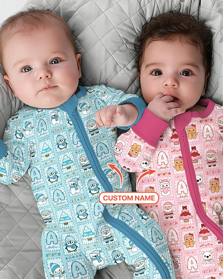 Custom Name Winter Wonderland Bamboo Convertible Zippy