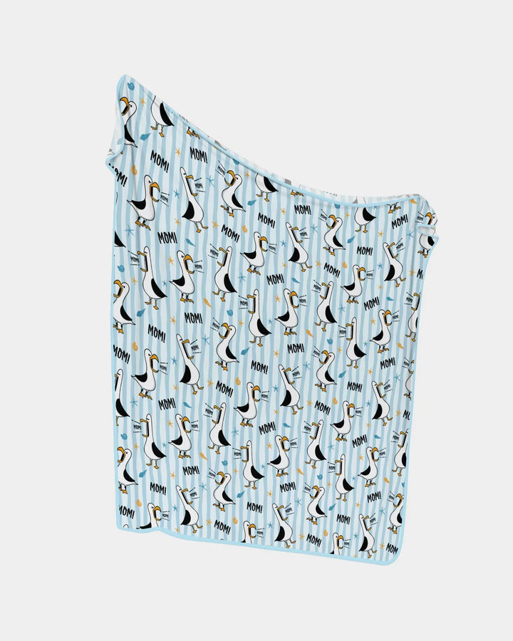 Seagull mom Mom MOM Bamboo Blanket
