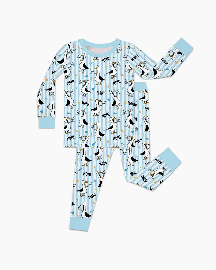 Seagull mom Mom MOM Bamboo Two Piece Long Sleeve Pajama Set