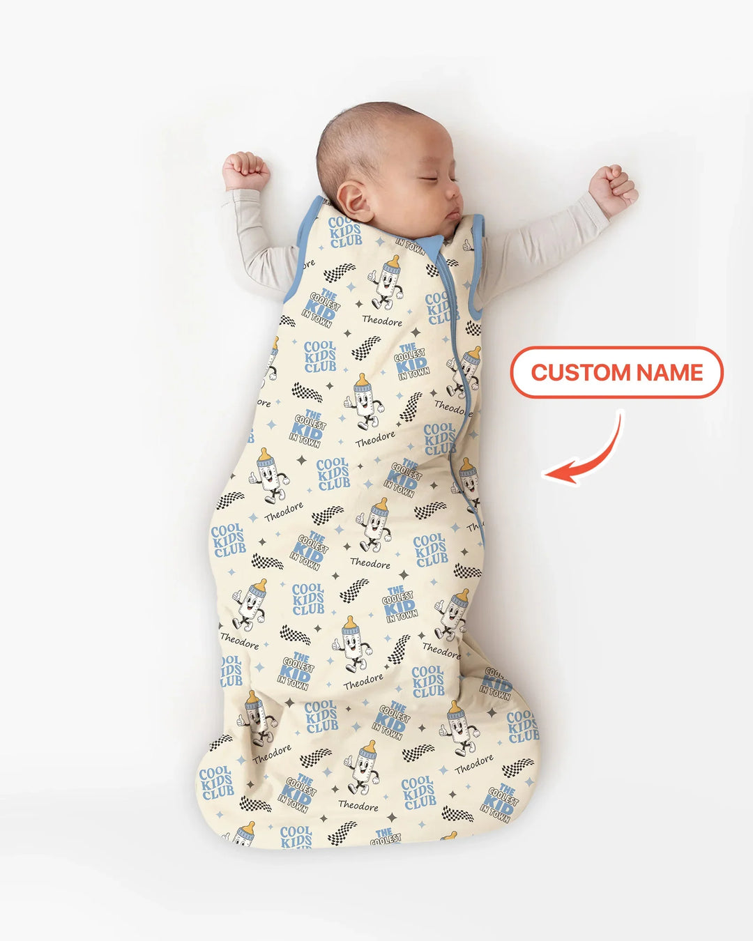 Custom Name Cool Club Daddy & Me Matching Bamboo Sleep Bag