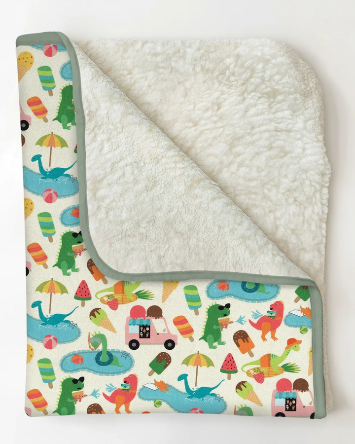 Dino Summer Splash Bamboo Blanket