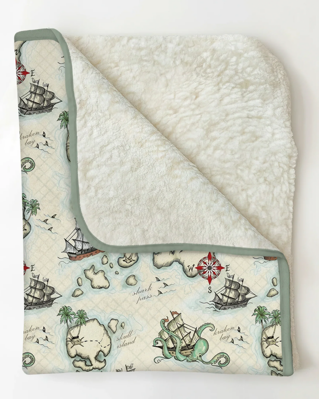 Pirate Treasure Map Quest  Bamboo Blanket