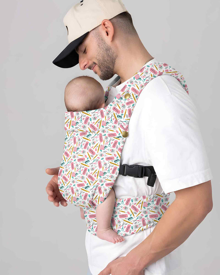 Pink Power School Supplies Baby Carrier