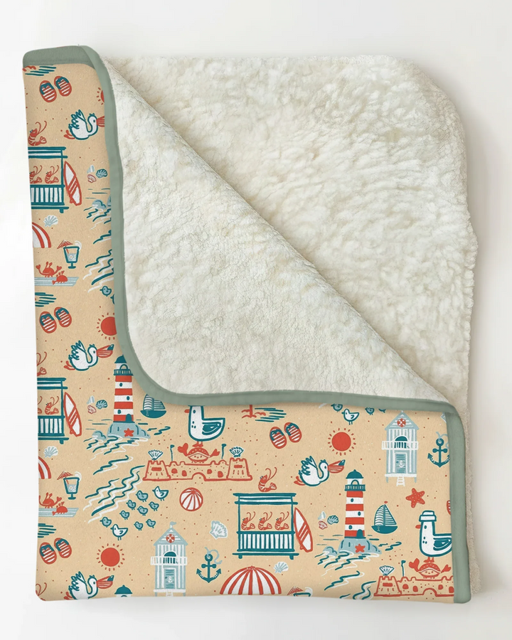Seaside Storybook Days Bamboo Blanket