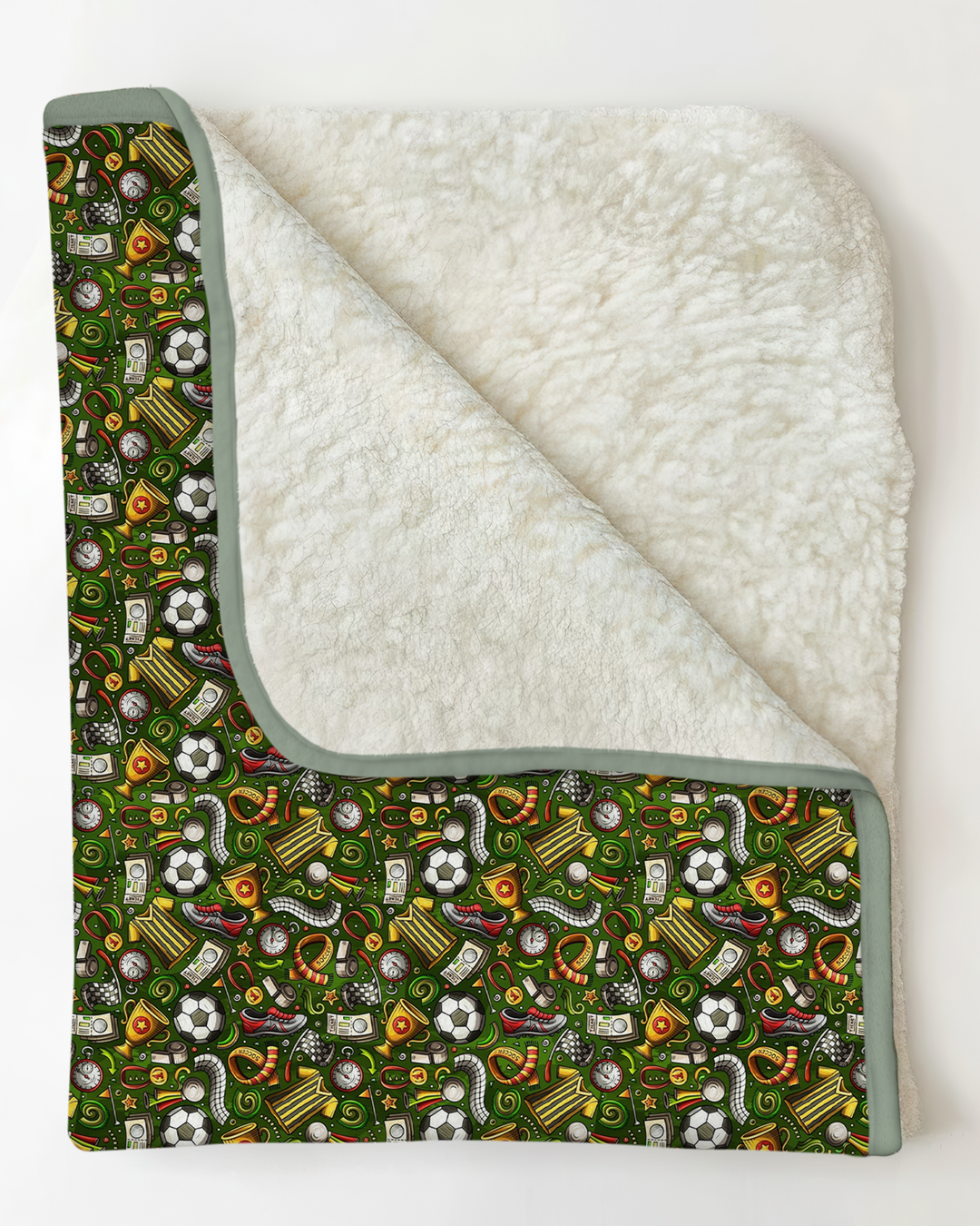 Green Soccer All-Star Bamboo Blanket
