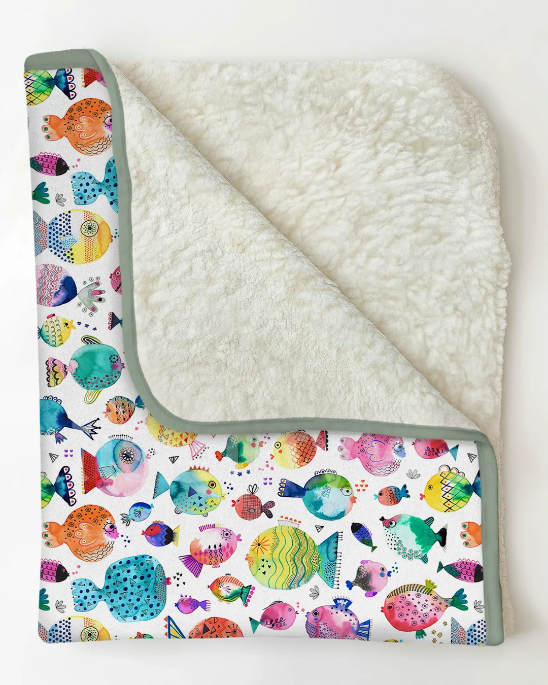 Rainbow Reef Fish Bamboo Blanket