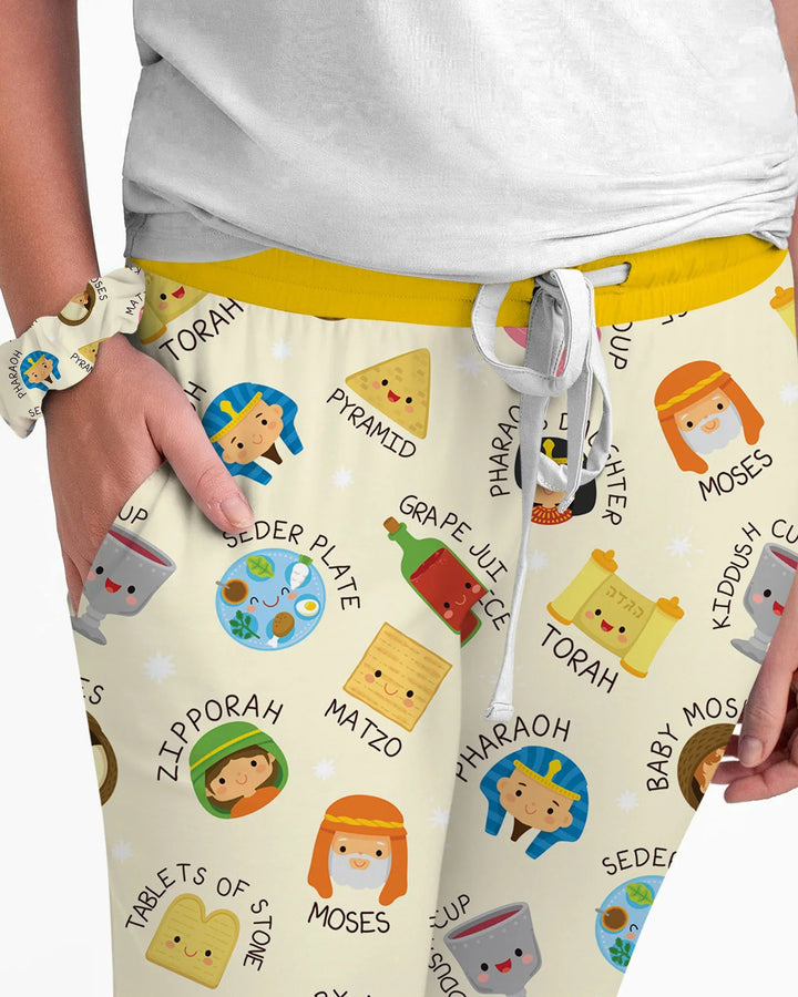 Cute Passover Characters Bamboo Women Pajama Set