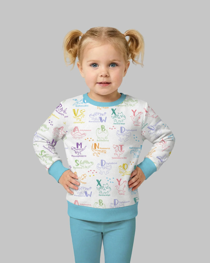 Dino Alphabet ABC Bamboo Crewneck Sweatshirt