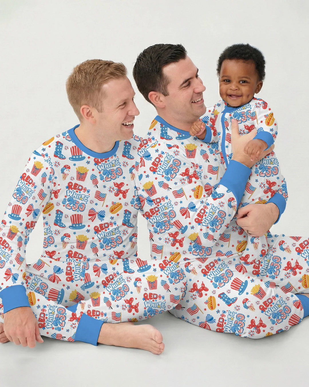 Red White & 250 Bamboo Two Piece Long Sleeve Pajama Set