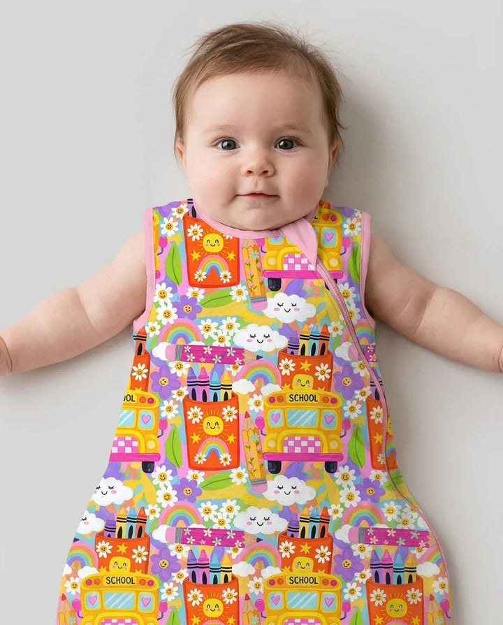 Retro Happy Classroom Bamboo Sleep Bag