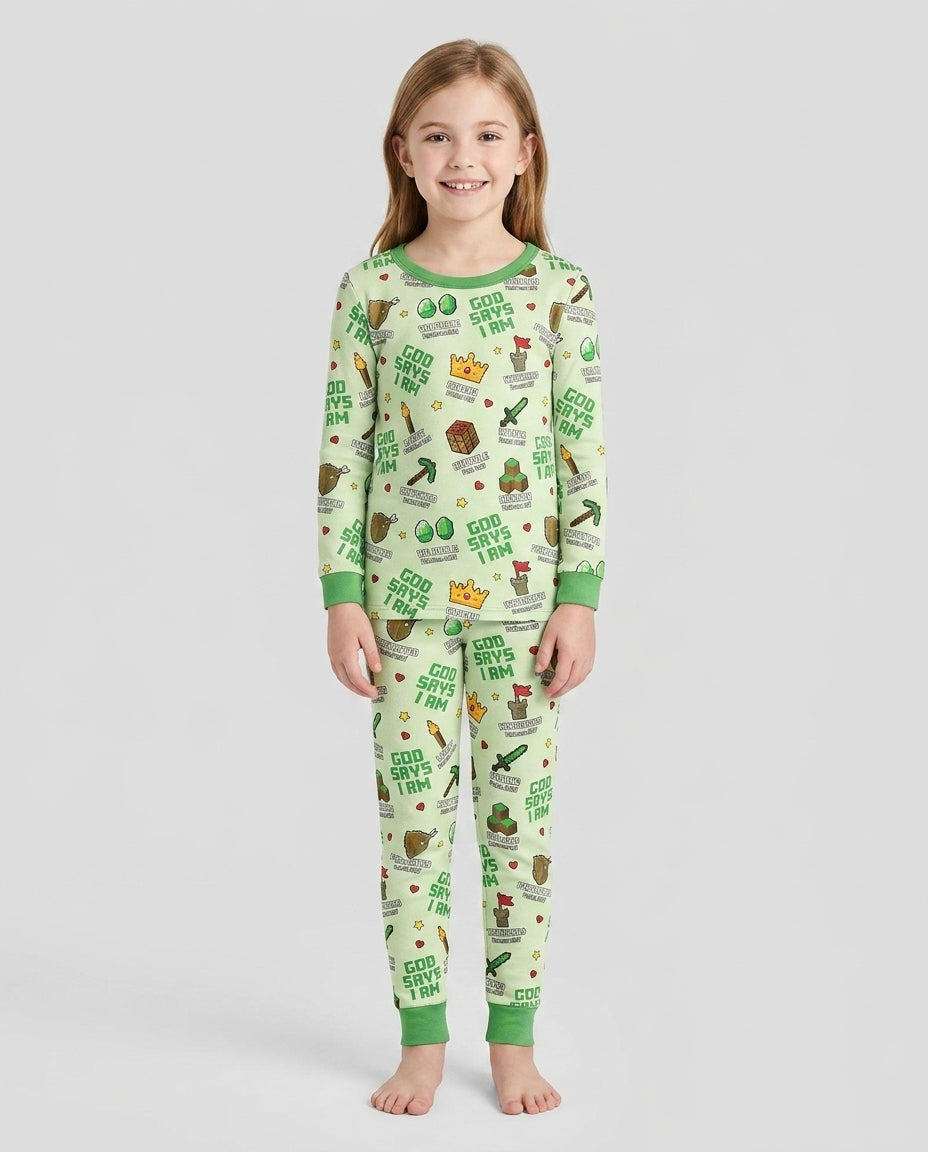 Template Bamboo Two Piece Long Sleeve Pyjamas Set