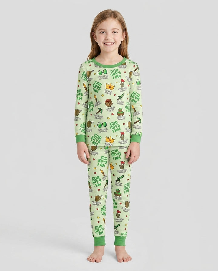 Template Bamboo Two Piece Long Sleeve Pyjamas Set