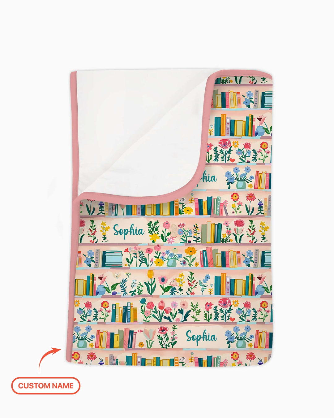 Personalized Book Lover Bamboo Blanket