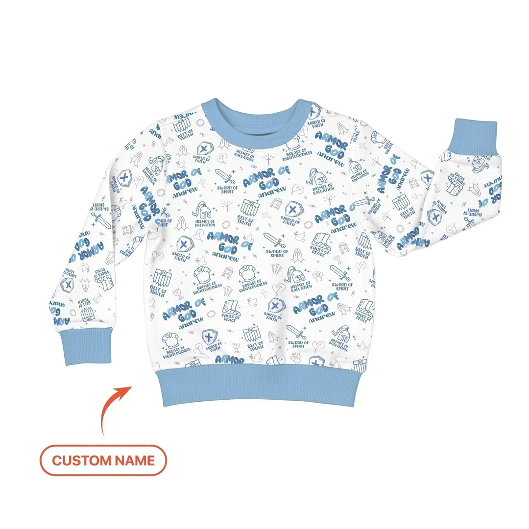 Armor of God Custom Name Bamboo Crewneck Sweatshirt