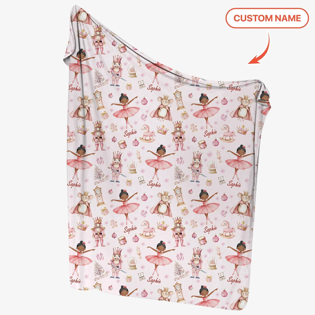 Custom Character "Ballerina Nutcracker Fairytale" Bamboo Swaddle Blanket
