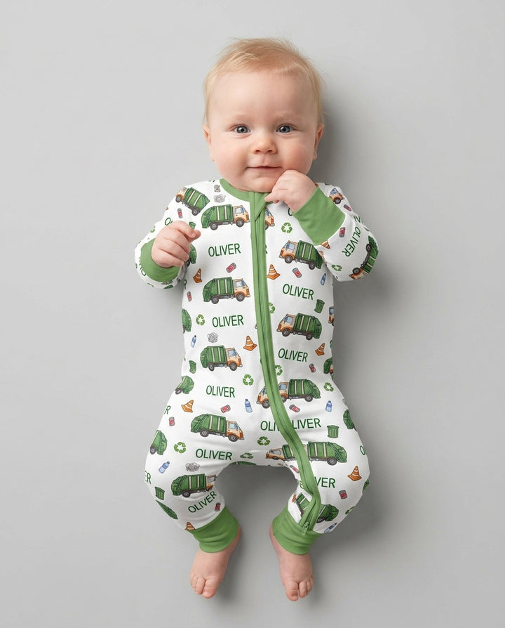 Custom Name Garbage Day Bamboo Convertible Zippy