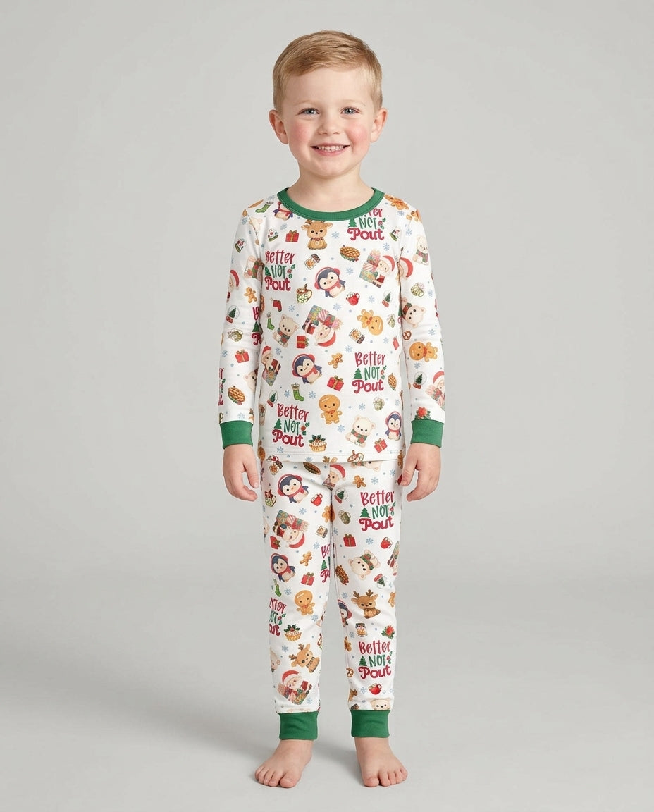 Better Not Pout Bamboo Two Piece Long Sleeve Pajama Set