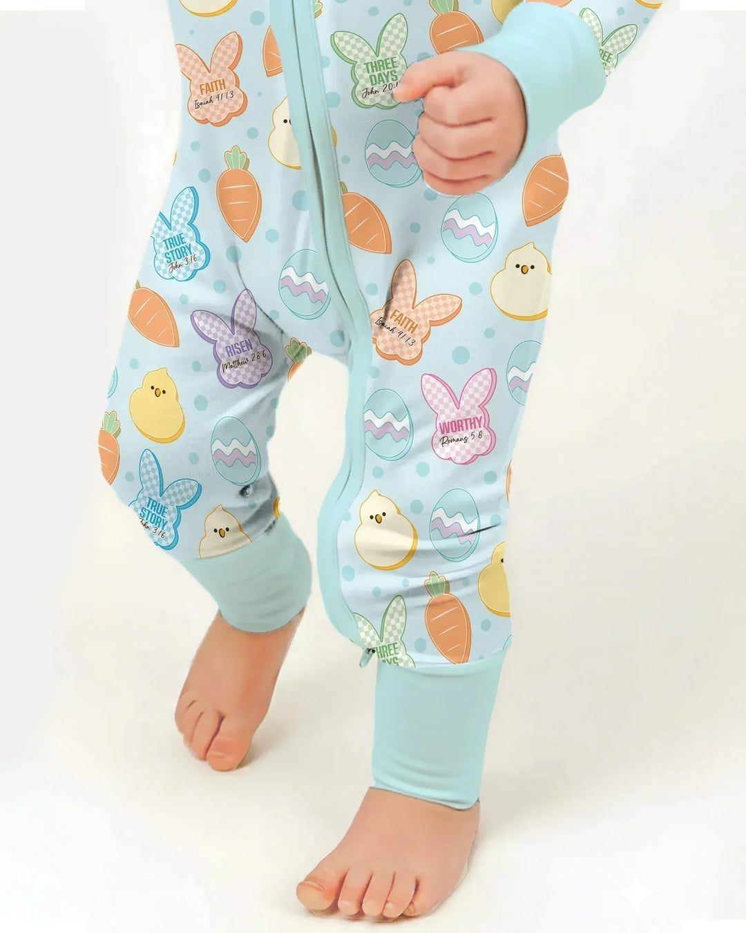 Easter Christian Bunny Bamboo Convertible Zippy
